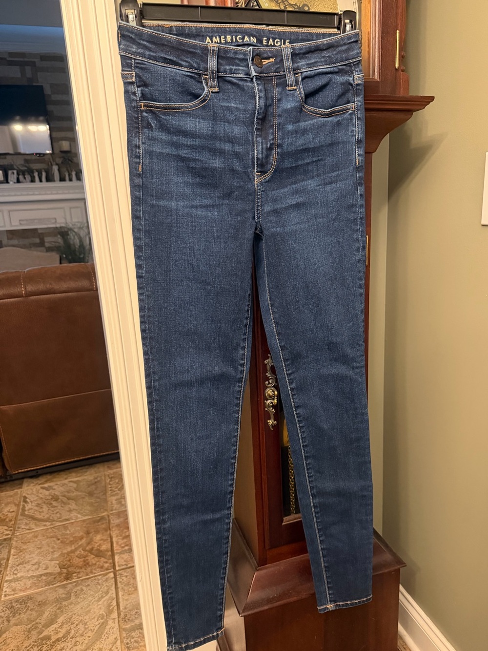 American Eagle Outfitters Women's Skinny Jeans - Dark Indigo Blue